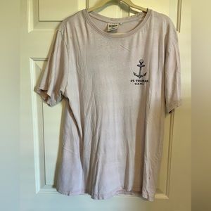 Pale orange St. Thomas t-Shirt with design on back